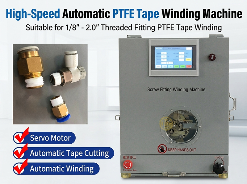 Automatische PTFE-tape wikkelmachine WPM-1308 – Efficiënt & Nauwkeurig