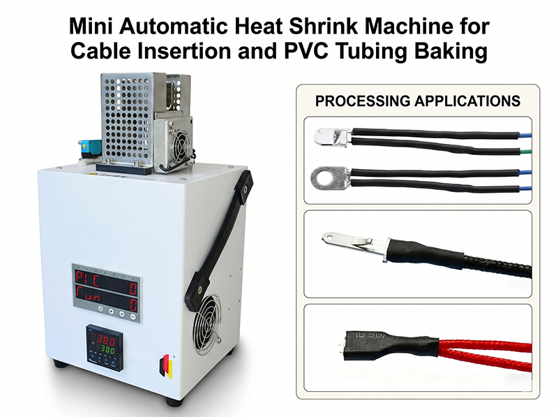 Mini automatische krimpkousmachine voor kabelinvoeging en PVC-buizen bakken JW-HST-05B