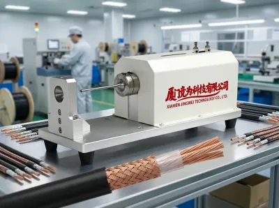 Automatische gevlochten afscherming snijmachine voor verwijderen van kabelafschermingsgaas JW-1158X