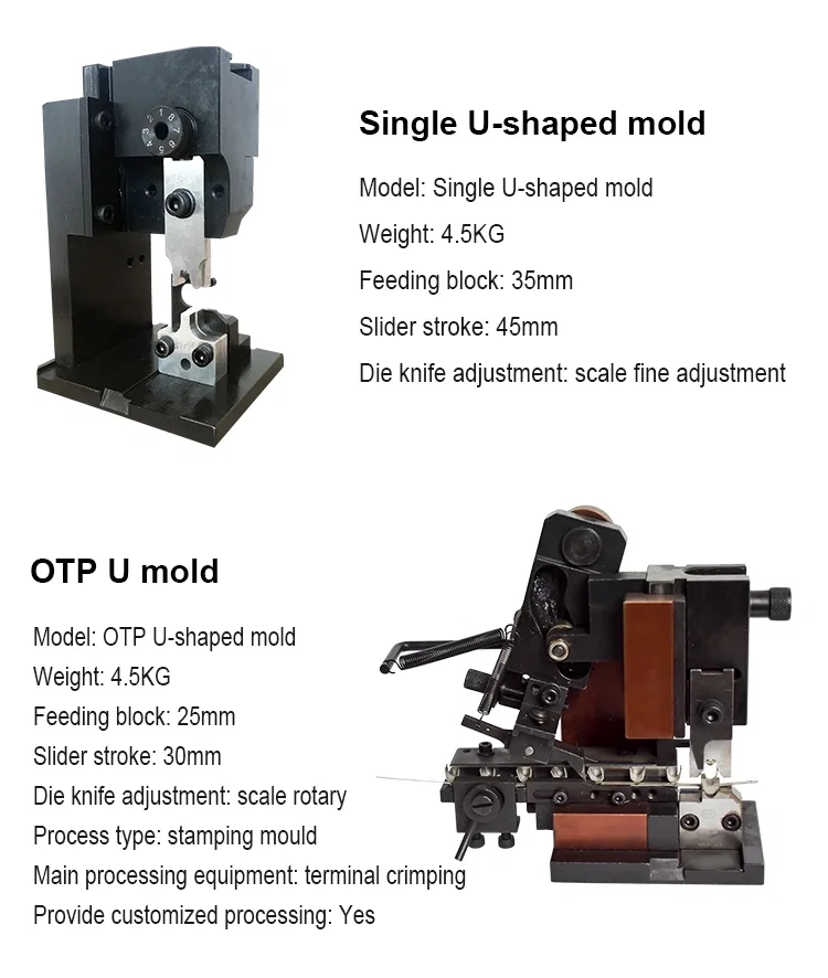 Pneumatische superdraad transversale matrijs voor ultra brede speciale terminals krimpapplicator OTP terminal mal