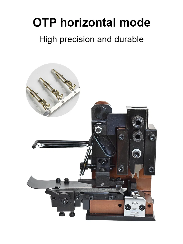 OTP terminal crimping molds, OTP horizontal mode, wire crimping machine applicator, die for terminal machine OTP terminal krimpmallen, OTP horizontale modus, draad krimpmachine applicator, matrijs voor terminal machine