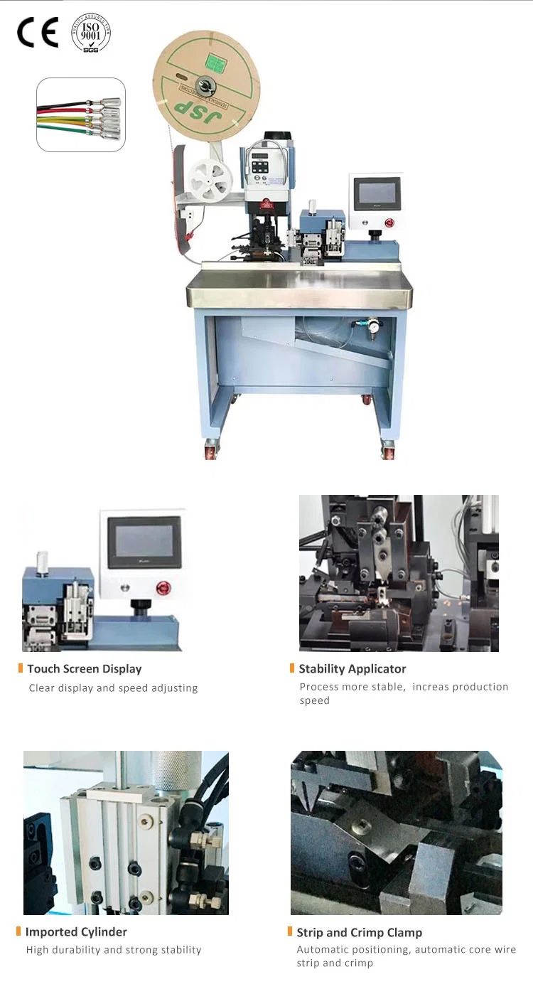  Draadstrippen Krimpterminal, Krimpterminalmachine, Kabelstrip en krimpapparatuur, Multi-core kabelstrippen krimpmachine, Kabel binnendraden strippen krimpmachine, Binnendraden strippen krimpmachine