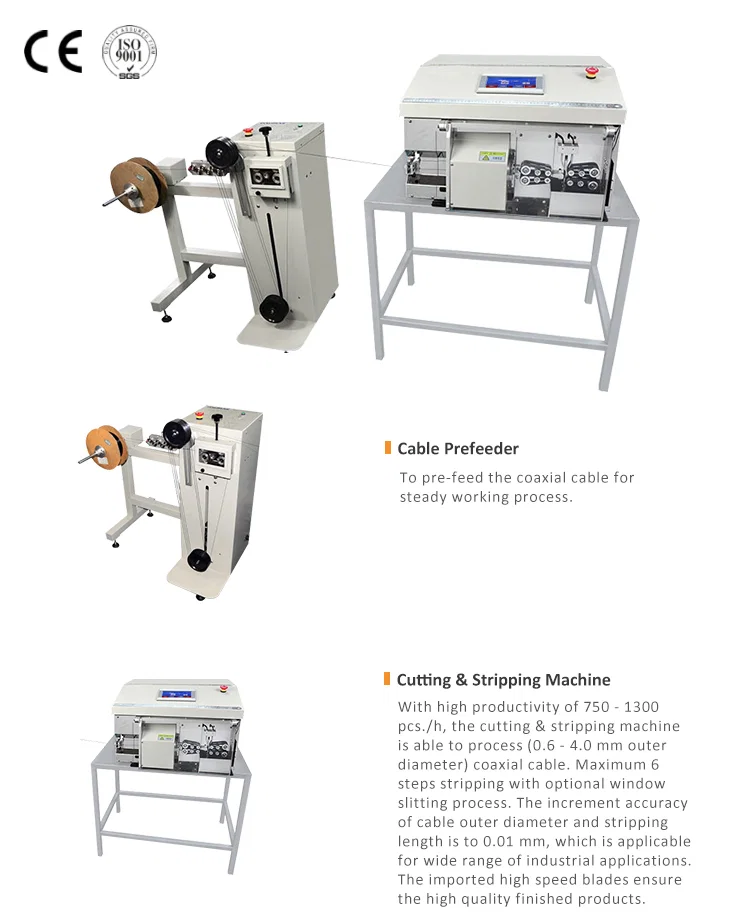 Automatic Coaxial cable cutting stripping machine, Cable Stripping Machine, Coaxial Cable Stripping Machine, Stripping Machine Automatische coaxiale kabelknipstripmachine, kabelstripmachine, coaxiale kabelstripmachine, stripmachine