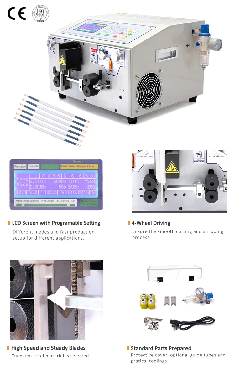 Automatische platte kabelstripper en snijmachine WPM-09BHT, platte kabelstripmachine, draadknipstripmachine, draadstripgereedschap Product