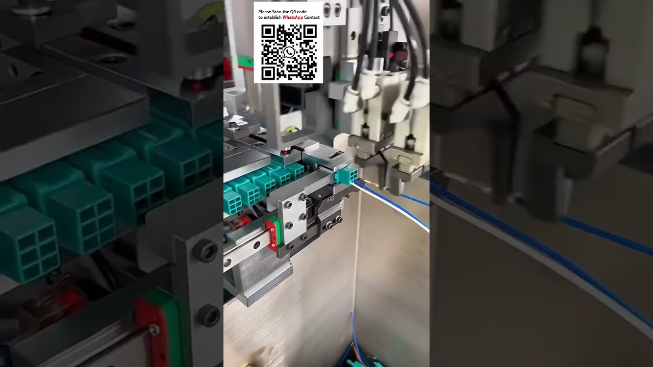 Volledig automatische terminalkrimpmachine met behuizinginvoeging #SlimmeProductieAutomatisering