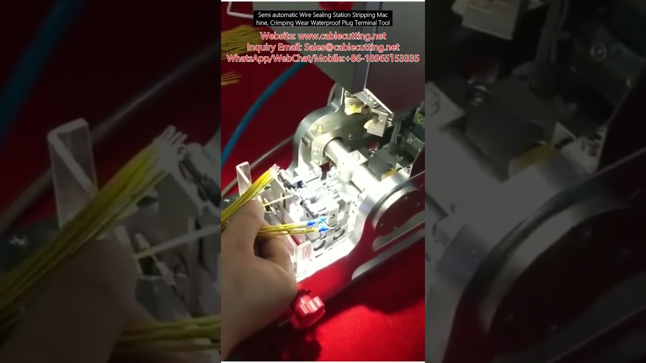 Halfautomatisch draadsealstation: strippen, krimpen en sealen van waterdichte plugterminals