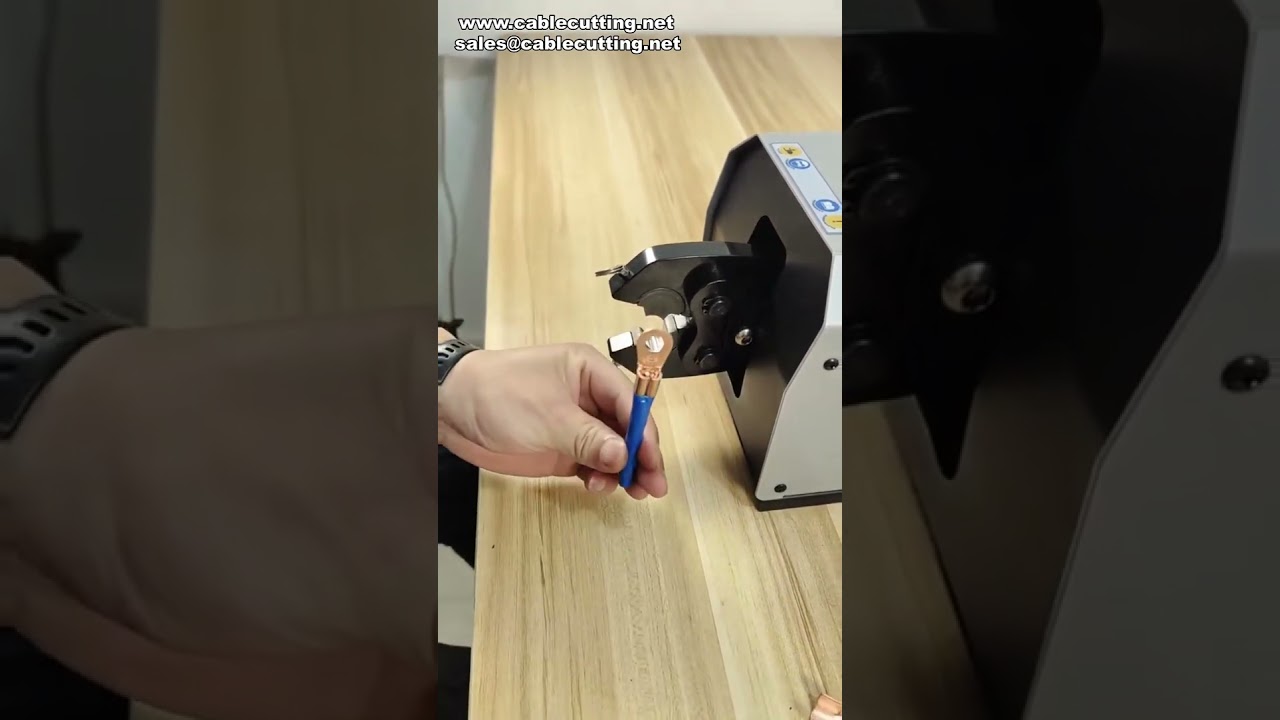 Pneumatische kabelkrimpmachine: krimpt ook open kabelschoenen