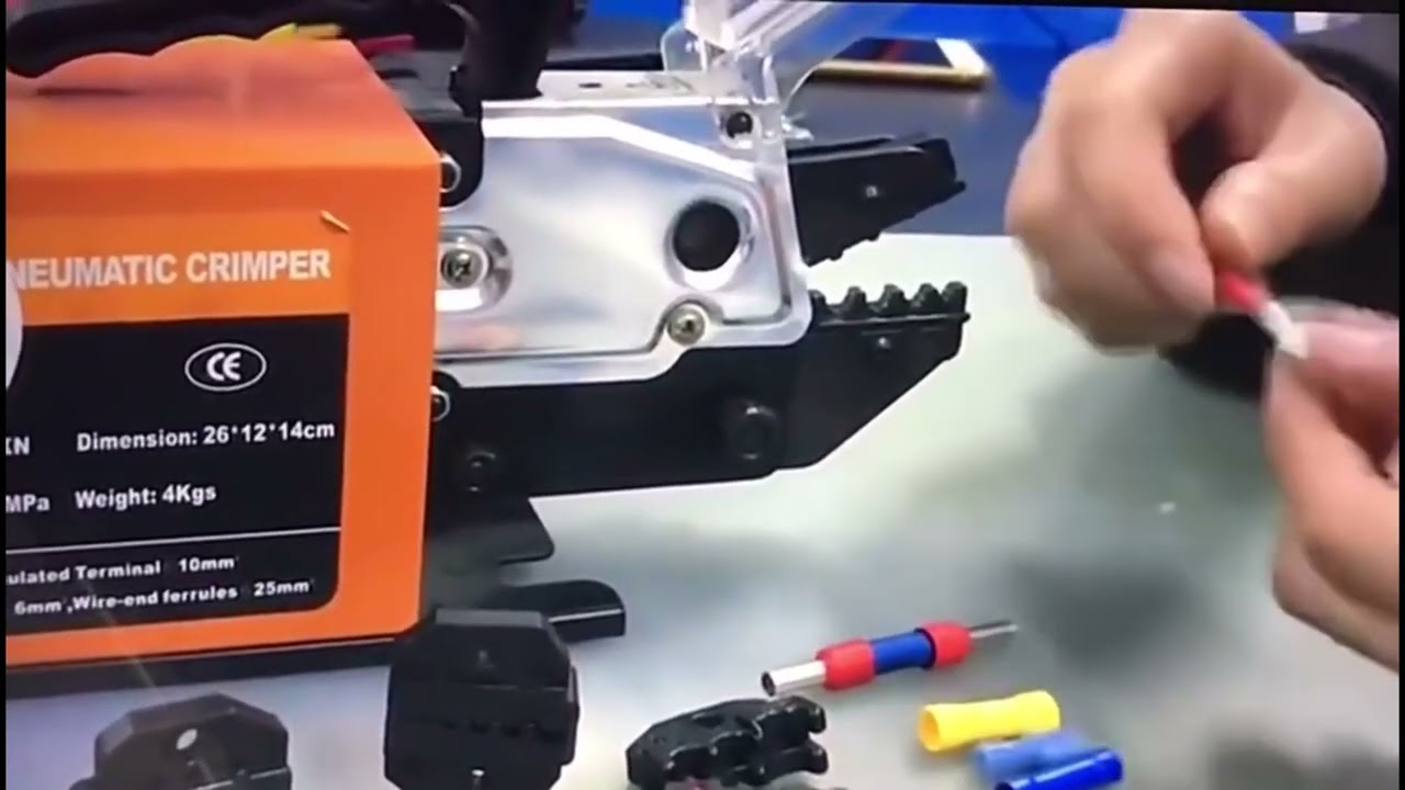 Pneumatische Krimpmachine voor Kabelschoenen & Voorgeïsoleerde Terminals – Efficiënte Kabelproductie