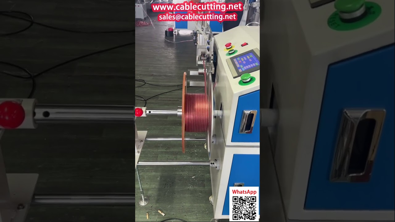 Automatische wikkel-, oprol- en telmachine voor platte dubbele audiokabel