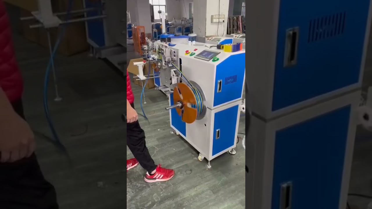 Live demonstratie: Automatische machine voor tellen, sorteren, snijden en oprollen van luchtslangen | Fabriek automatisering