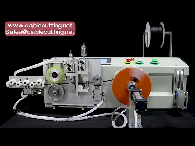 Geïntegreerde kabeltel-, snij-, wikkel- en bindmachine: efficiënt verpakken
