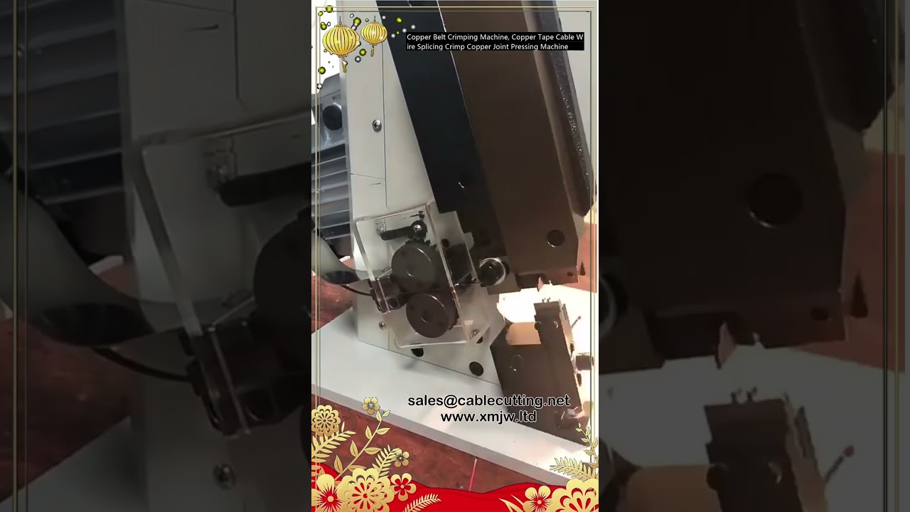 Koperband Krimpmachine – Professionele Kabelpersmachine voor Koperen Draad en Tape