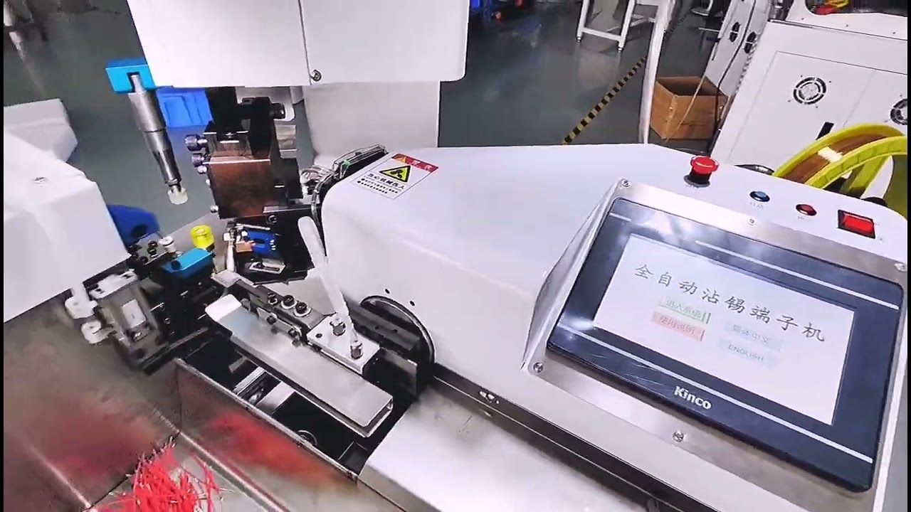 Volledig automatische vertinnings- en krimpmachine voor RJ-netwerkconnectoren