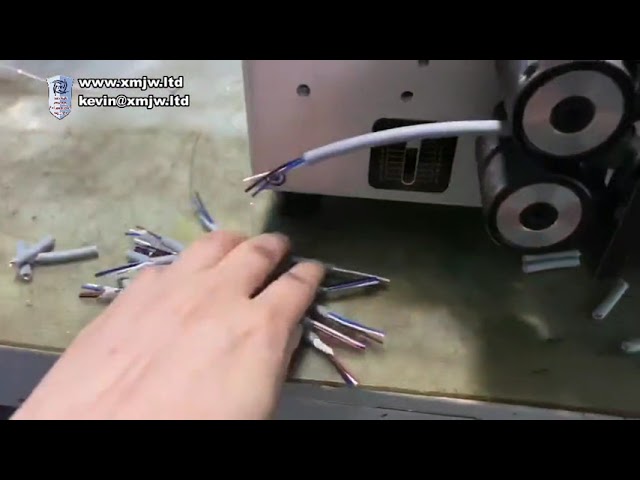 Automatische draad snij-, strip- en twijnmachine voor mobiele draden – 1 tot 99.999 stuks, 9 mm diameter