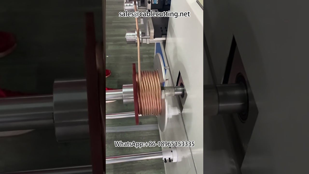 Automatische draadopwikkelmachine met meter telling en ordening - grote rollen omzetten in kleine haspels