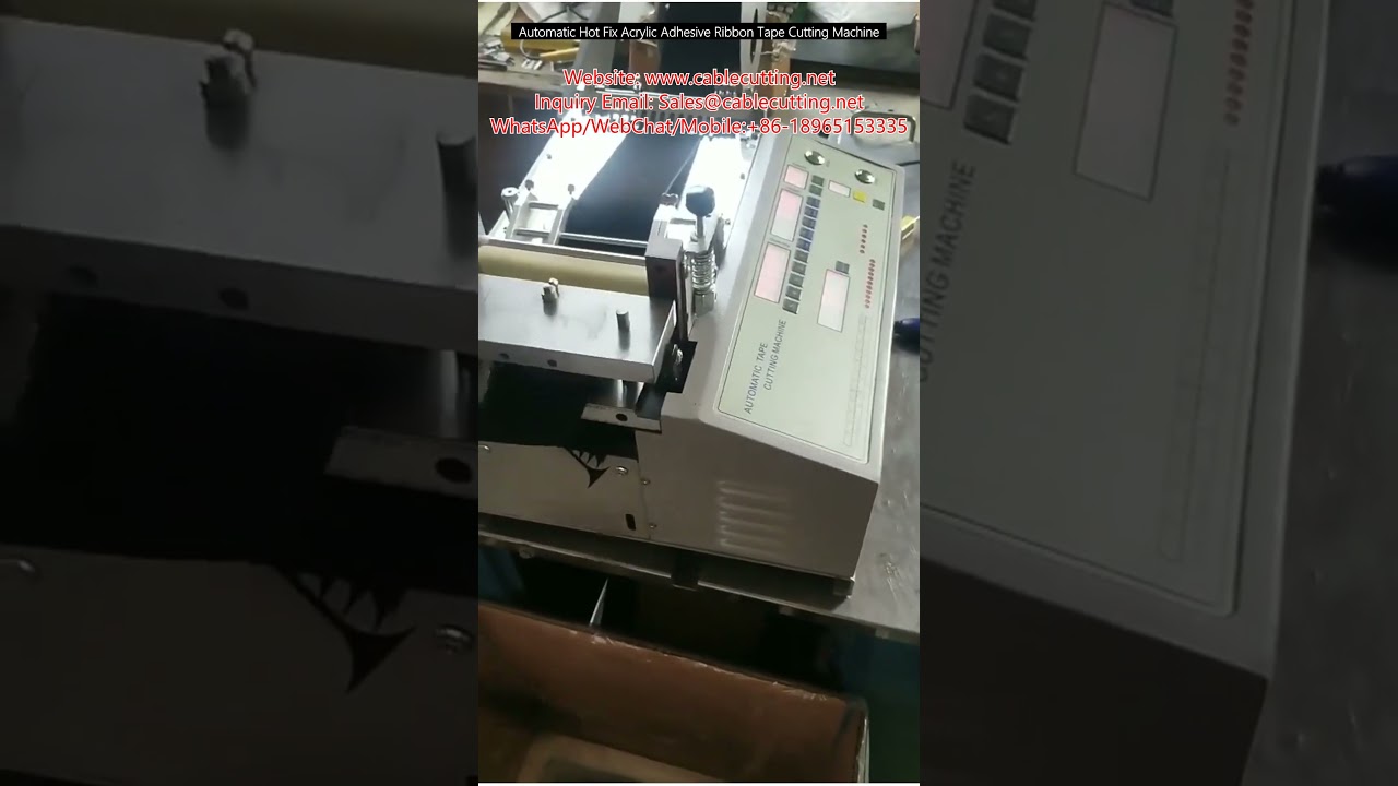 Automatische hot-fix acryl lijm linttape snijmachine voor verpakking