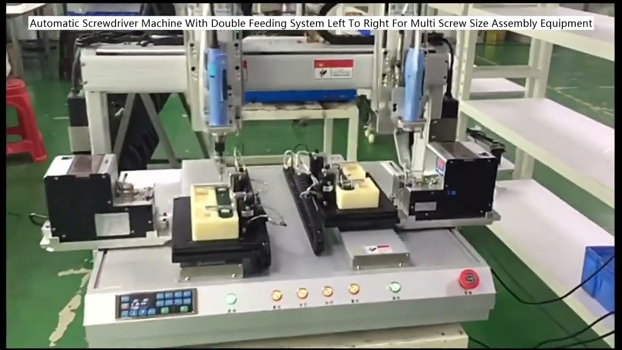 Automatische Schroefmachine met Dubbel Toevoersysteem van Links naar Rechts voor Montage van Meerdere Schroefmaten