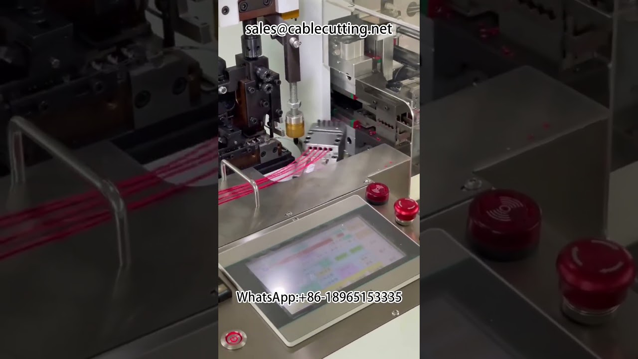 Eindvertinningsmachine voor kabelstrip en draadrichten #eindvertinningsmachine #kabelstripmachine #fabrieksautomatisering