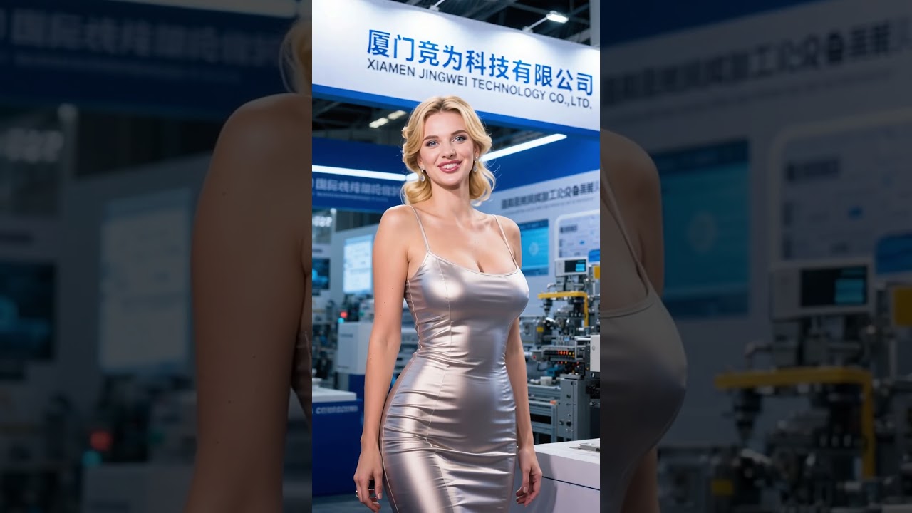 Franse introductie van onze industriële automatisering – aantrekkelijke presentatrice