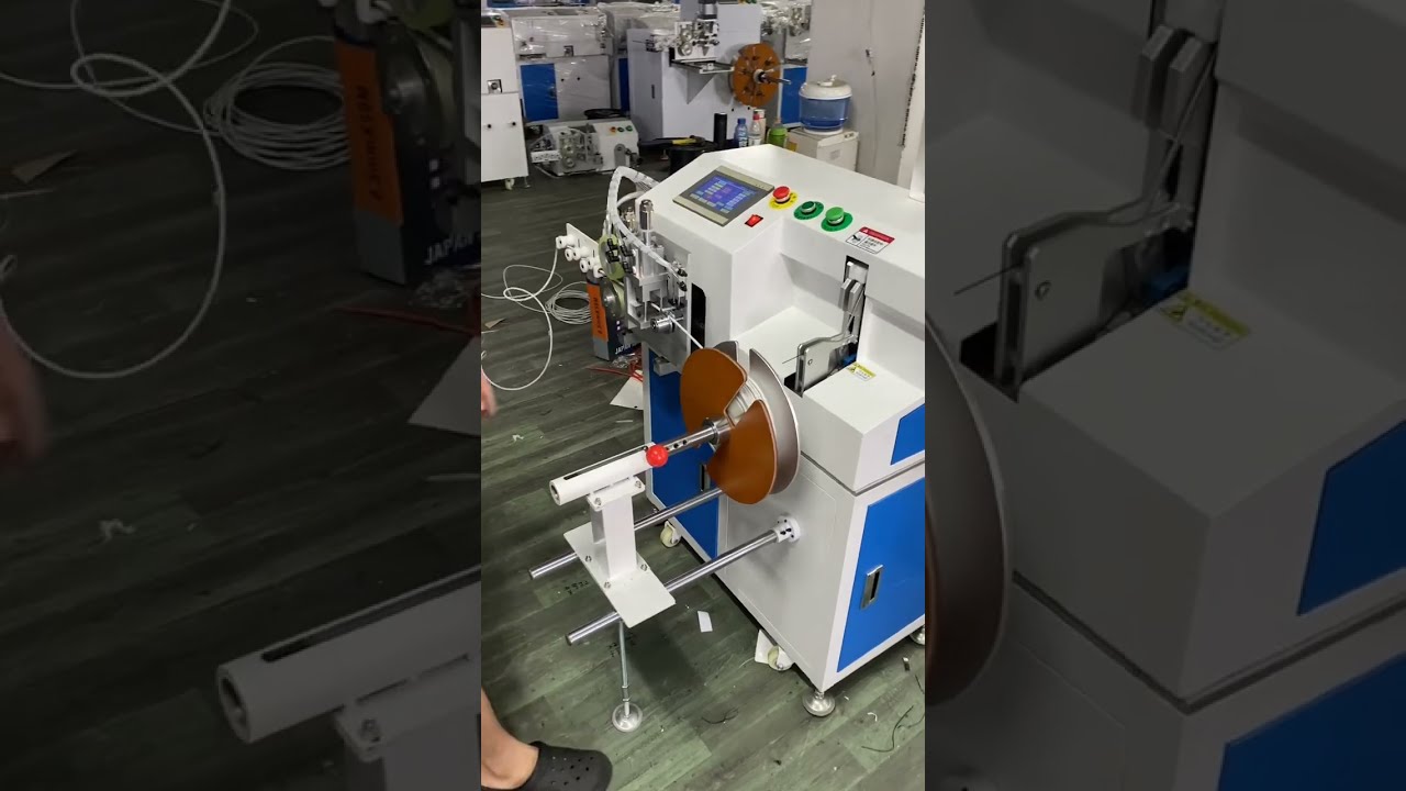Alles-in-één machine voor automatisch meten, traverseren, knippen, wikkelen & binden van draden (1-15 mm)