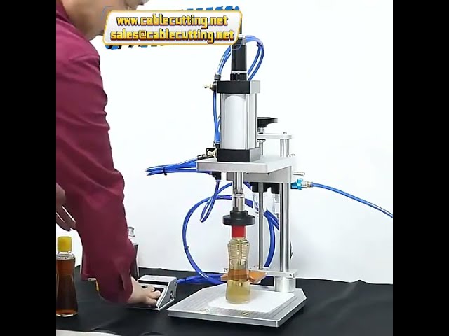 Pneumatische wijnflescapsule sluitmachine – Perfecte luchtdichte afdichting met aluminium doppen