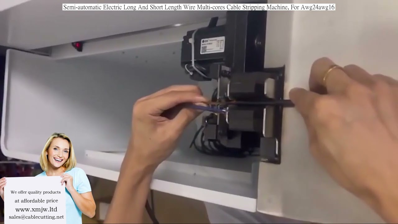 Efficiënte semi-automatische elektrische kabelstripmachine voor lange & korte meeraderige kabels (AWG 24)