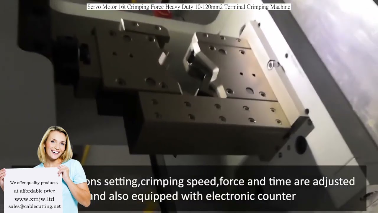 Servo Motor 16ton Crimping Force Heavy Duty 10-120mm2 Terminal Crimping Machine