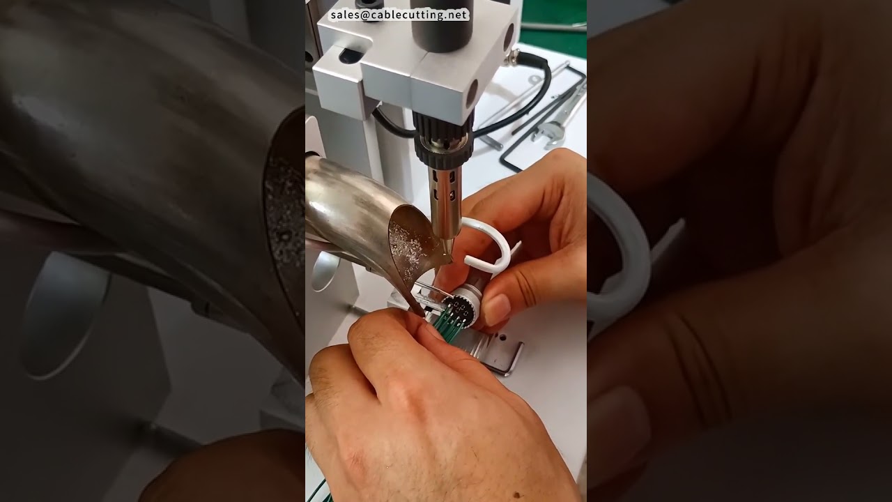 Pneumatische halfautomatische soldeermachine voor naar boven gerichte luchtvaartconnectoren