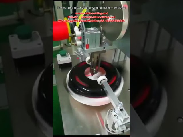 BWM-0001: Automatische machine voor snijden, opwikkelen en blisterverpakken van trimmerlijnen