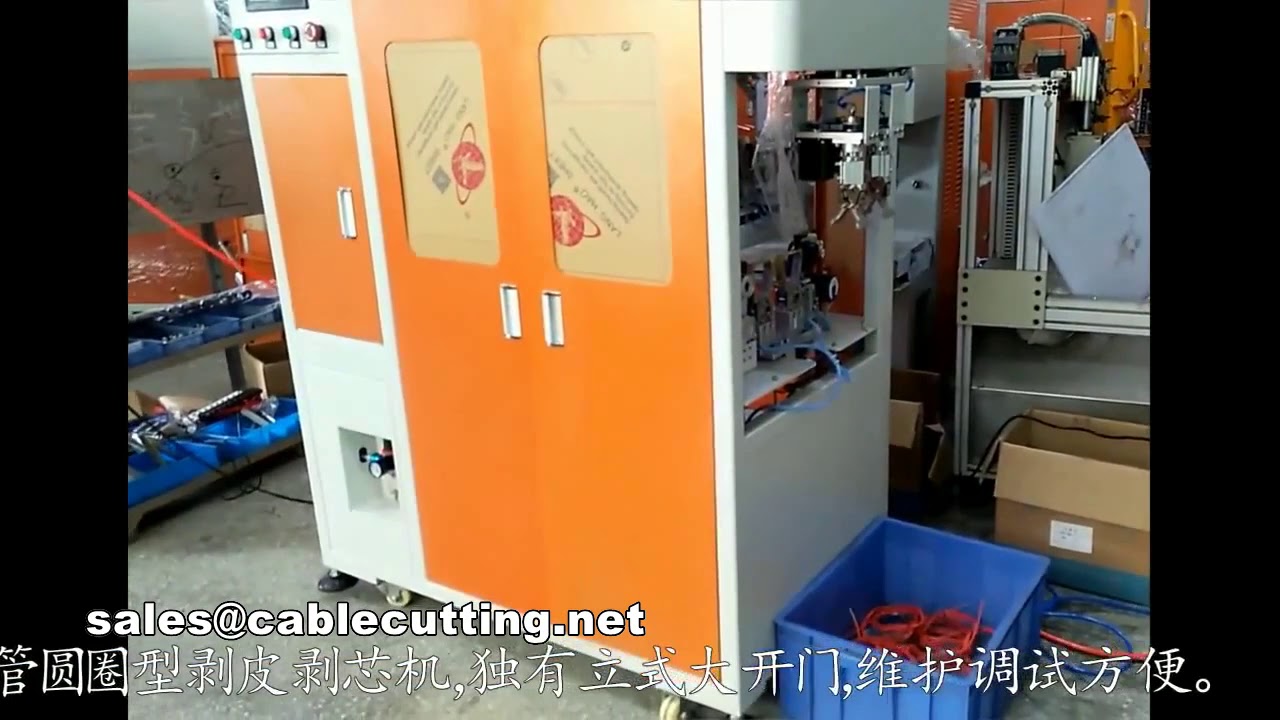 Geautomatiseerde kabelbuis snij-, strip-, wikkel- en verpakkingsmachine voor detonatorcirkels