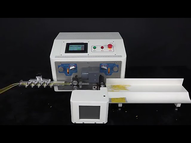 Nieuwe 0.1-6mm² kabelstripmachine met touchscreen - 806N dubbele draadlijnen automatisch strippen & twijnen