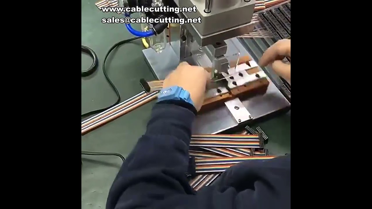 IDC wire crimping machine, small pneumatic crimping machine, multi parallel crimping wire terminal h