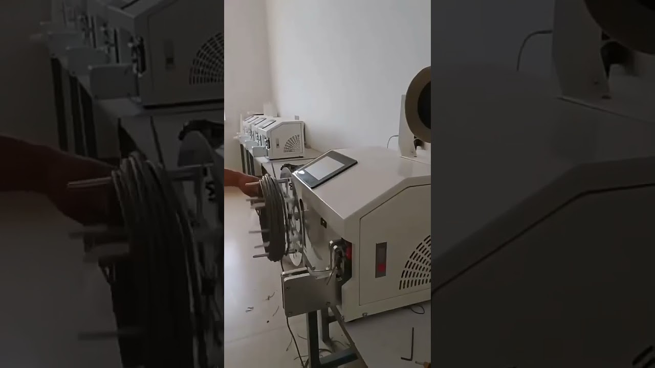 Halfautomatische draadbindmachine voor kabels | 220V spoelwikkeling & binding #fabriek #machine