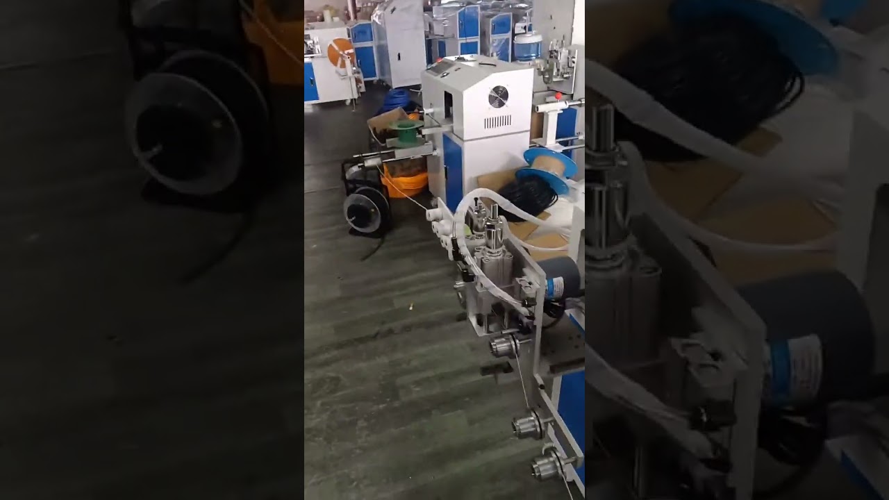 Vloerstaande automatische sorteer-, knip- en oprolmachine voor coaxiale RF-kabels | Productieautomatisering