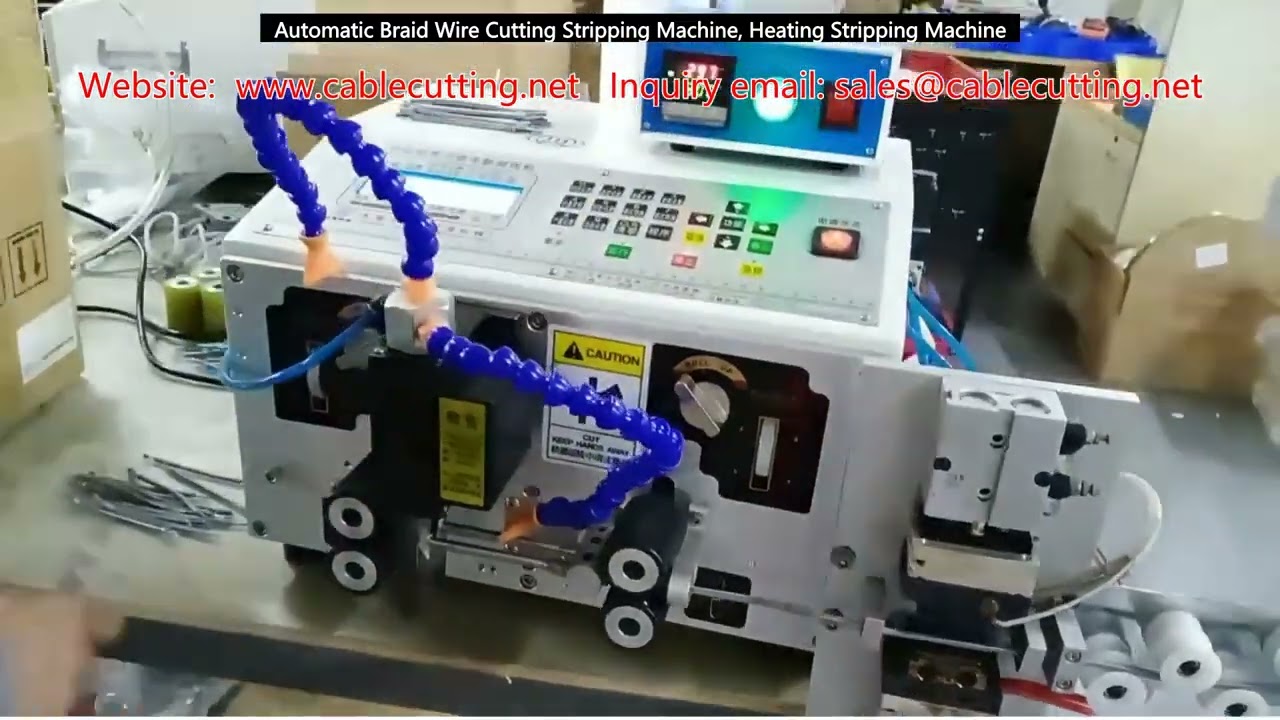 Automatische snij- en stripmachine voor gevlochten draden | Verwarmingsfunctie