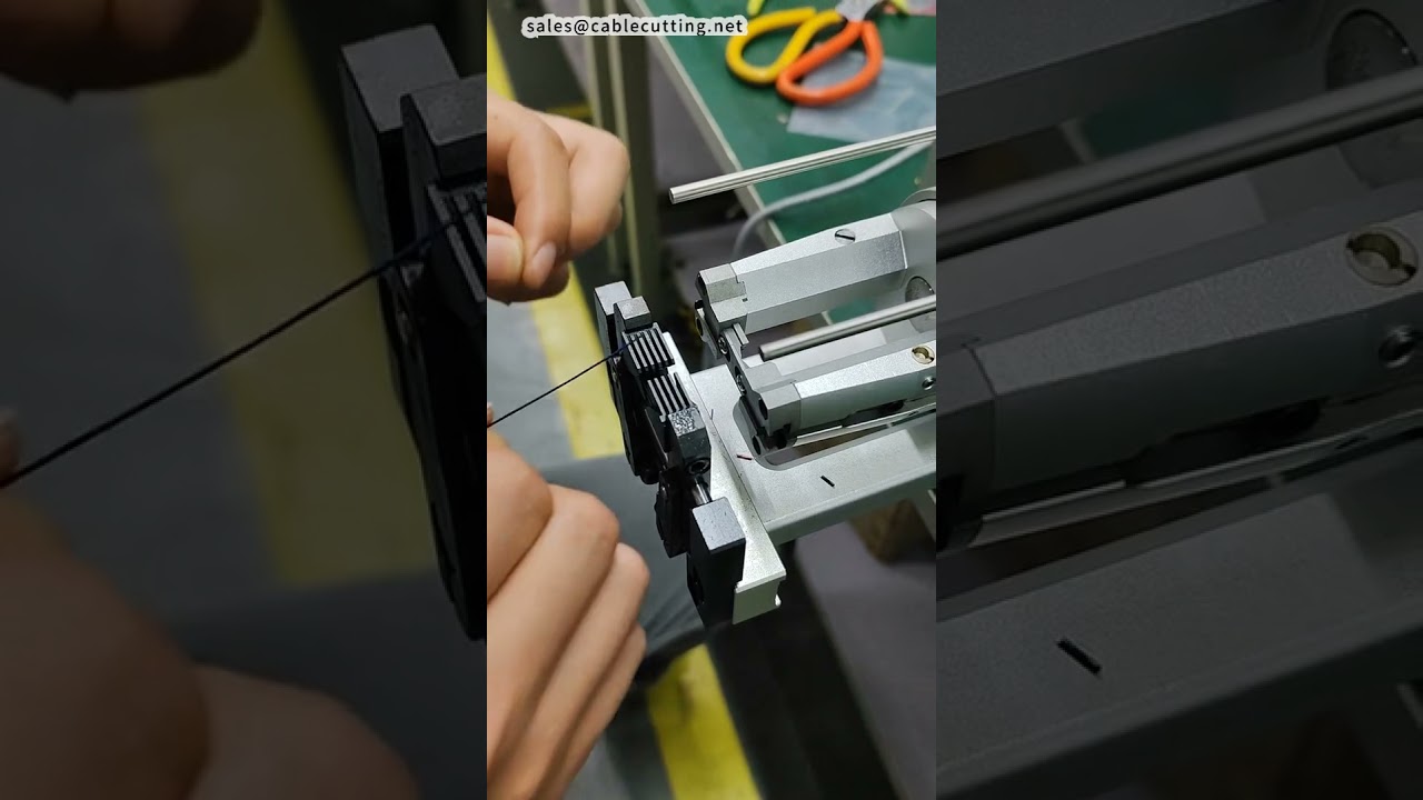 Coaxkabel stripmachine voor 34AWG, 3 lagen | Demo #fabriek #machine