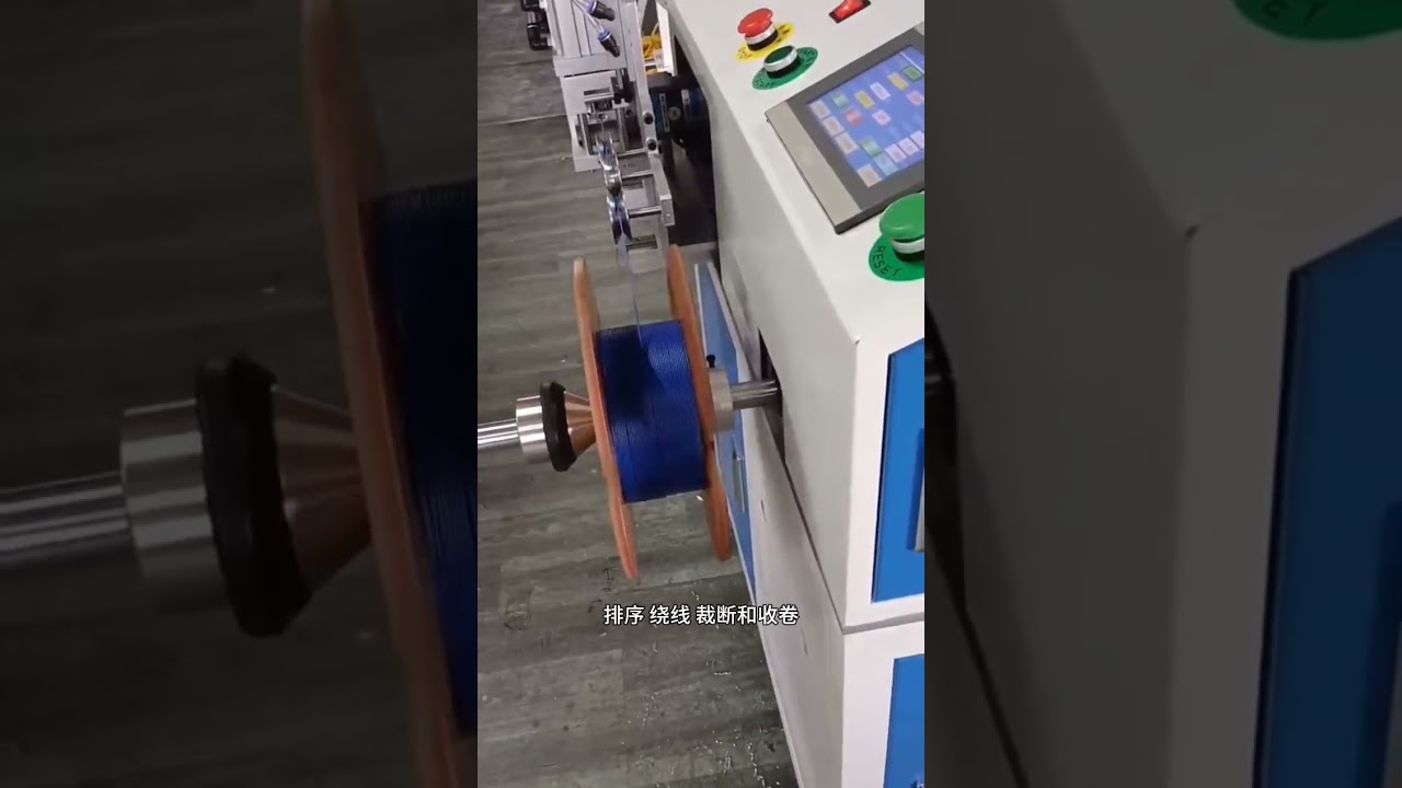 Automatische machine voor halogeenvrije kabel: meten, traverseren, wikkelen, snijden en oprollen (1-15mm, 15kg)