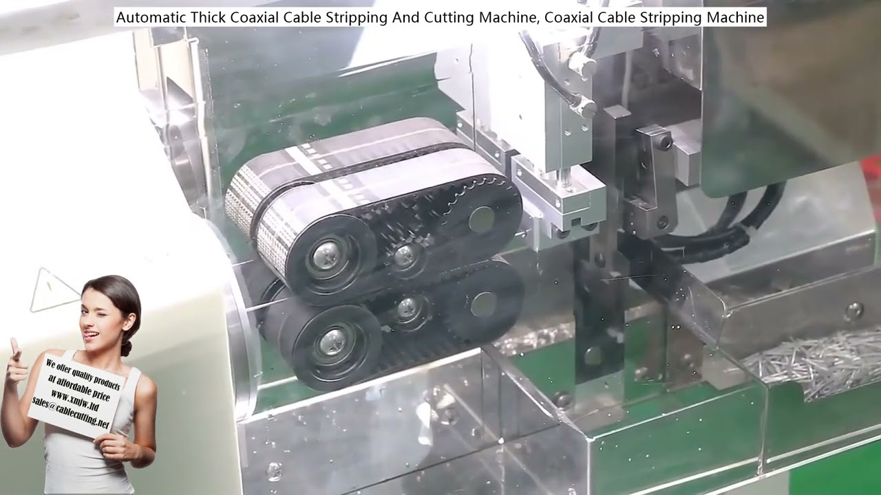 Automatische coaxkabel stripmachine en snijmachine voor dikke kabels