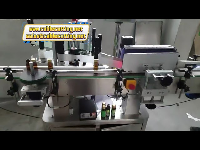 Etiketteermachine voor ronde flessen, potten en blikken - oogdruppels en etherische oliën
